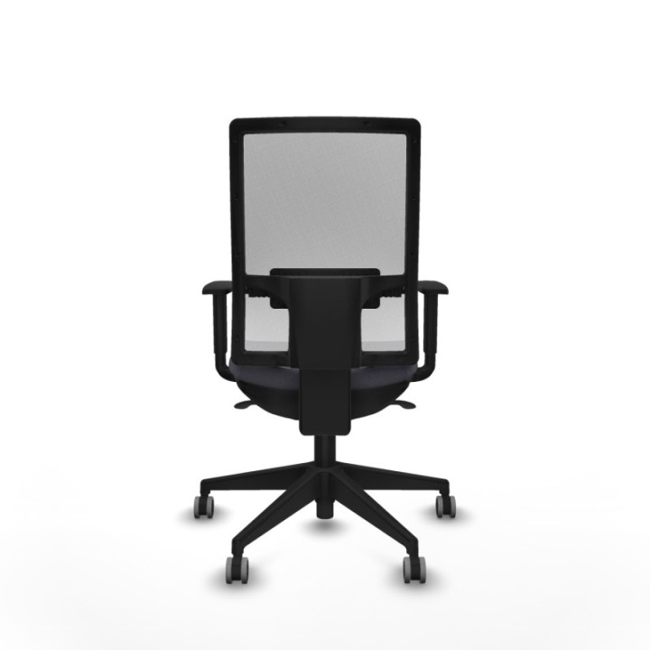 Horna sincro malla blanca bali gris oscuro brazos 1D base piramidal  ruedas 65mm engomadas