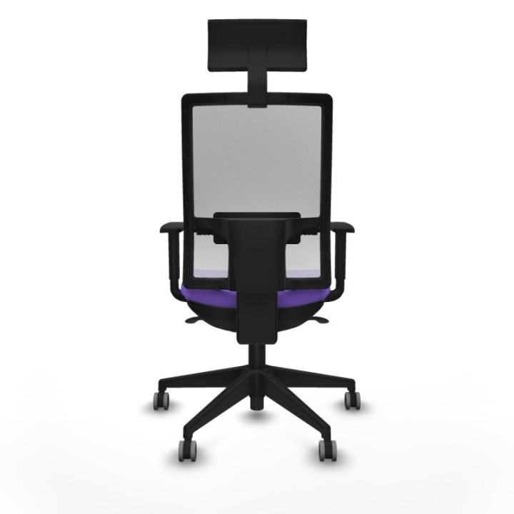 Horna sincro malla blanca bali lila brazos 1D base piramidal cabecero fijo ruedas 65mm engomadas