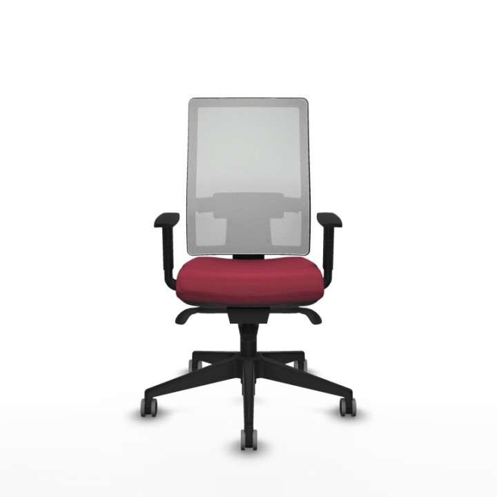 Horna sincro malla blanca bali granate brazos 1D base piramidal  ruedas 65mm engomadas