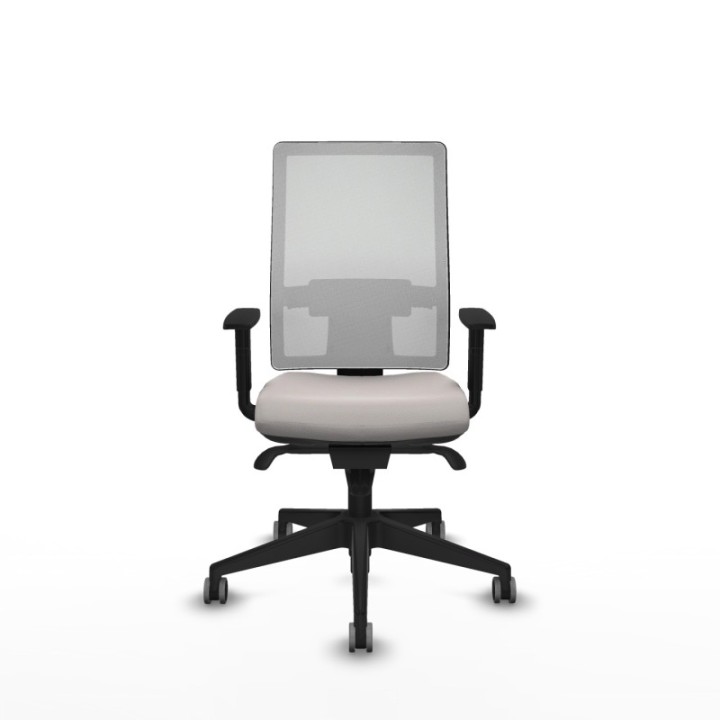 Horna sincro malla blanca similpiel blanco brazos 1D base piramidal  ruedas 65mm engomadas