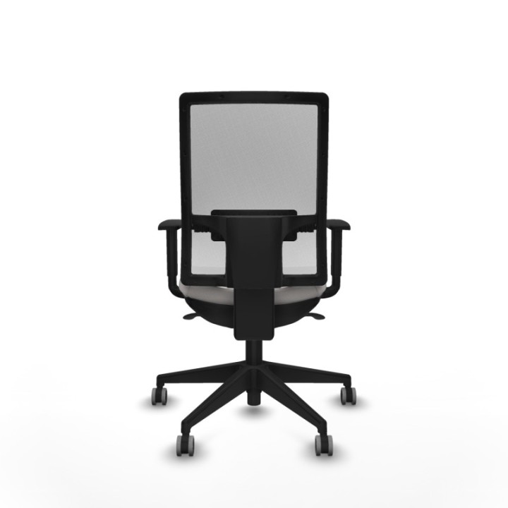 Horna sincro malla blanca similpiel blanco brazos 1D base piramidal  ruedas 65mm engomadas