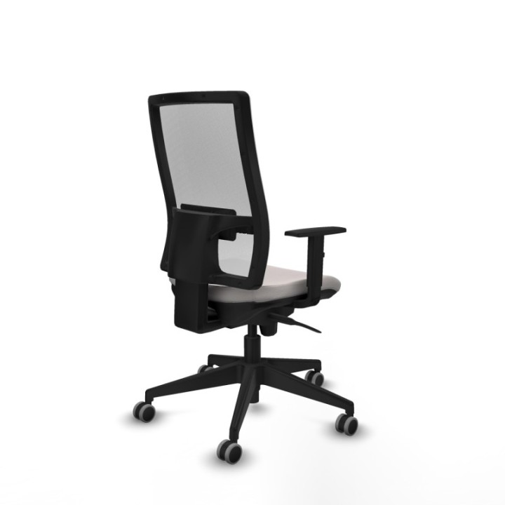 Horna sincro malla blanca similpiel blanco brazos 1D base piramidal  ruedas 65mm engomadas