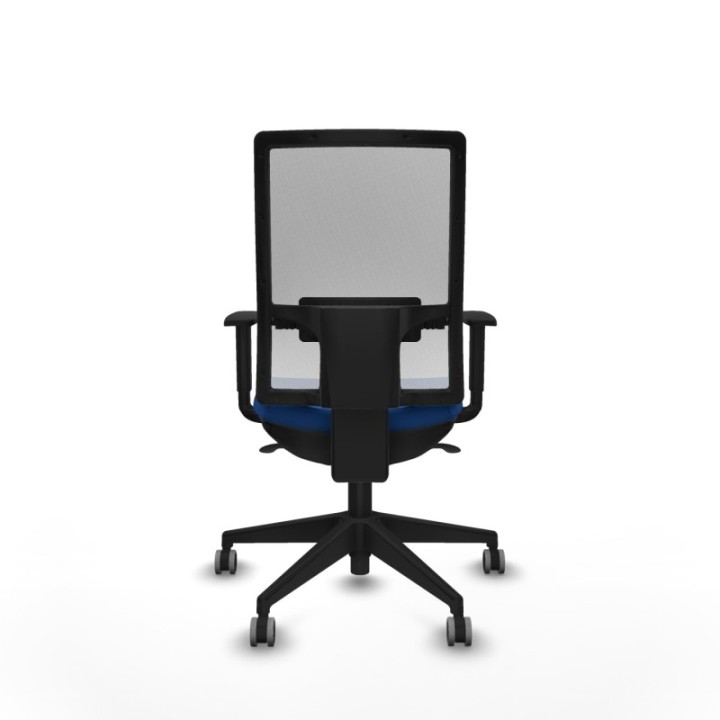 Horna sincro malla blanca similpiel azul brazos 1D base piramidal  ruedas 65mm engomadas