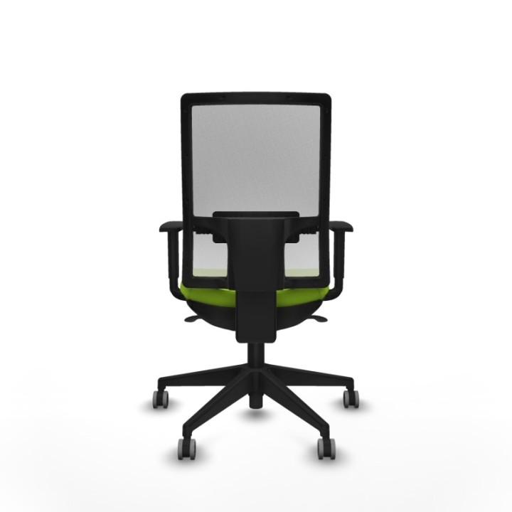 Horna sincro malla blanca similpiel pistacho brazos 1D base piramidal  ruedas 65mm engomadas