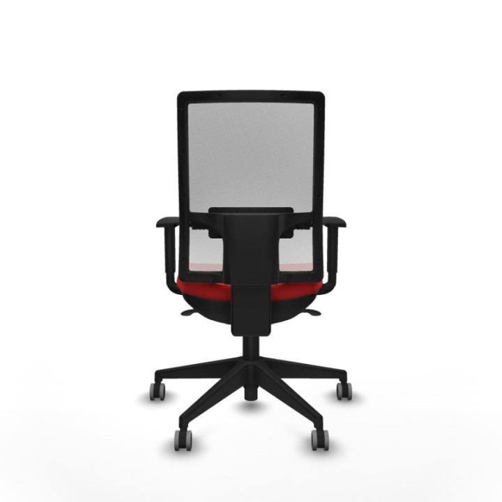 Horna sincro malla blanca similpiel rojo brazos 1D base piramidal  ruedas 65mm engomadas