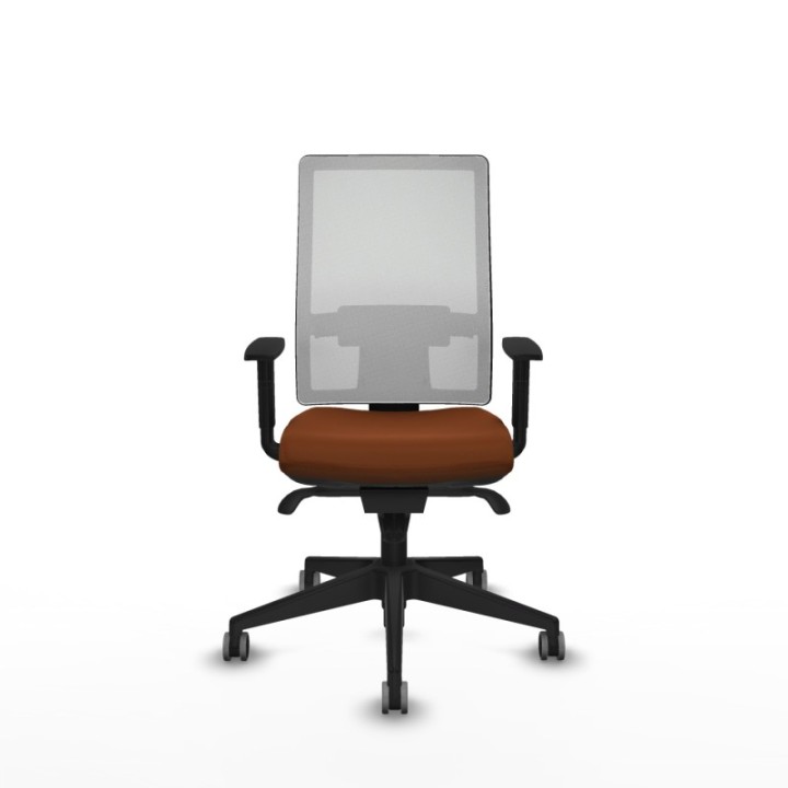 Horna sincro malla blanca similpiel marrón brazos 1D base piramidal  ruedas 65mm engomadas