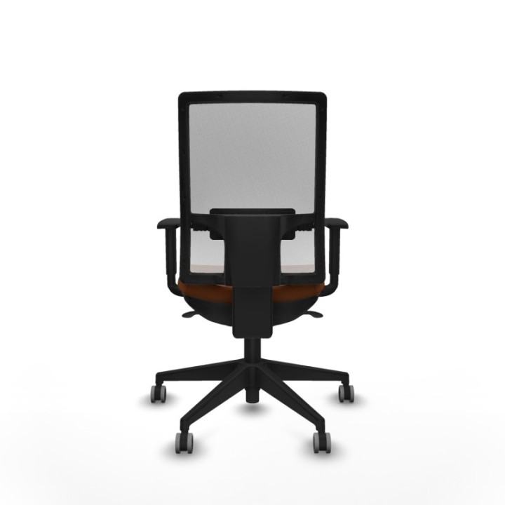 Horna sincro malla blanca similpiel marrón brazos 1D base piramidal  ruedas 65mm engomadas