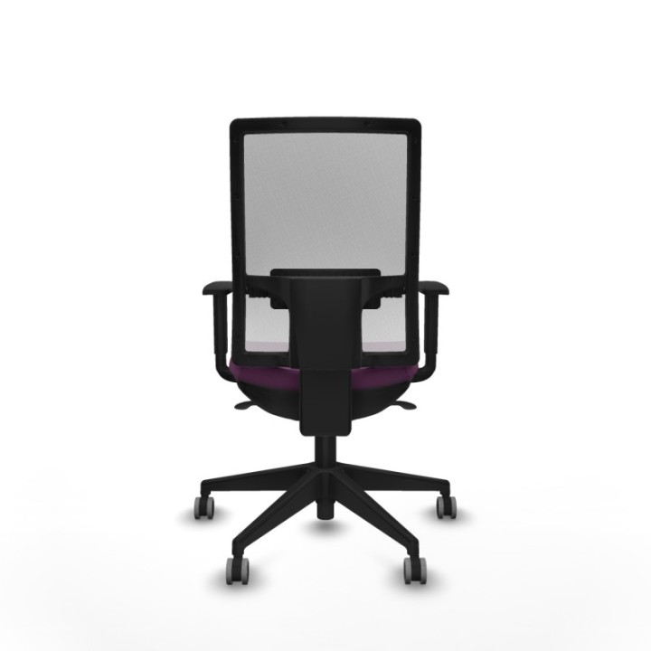 Horna sincro malla blanca similpiel morado brazos 1D base piramidal  ruedas 65mm engomadas