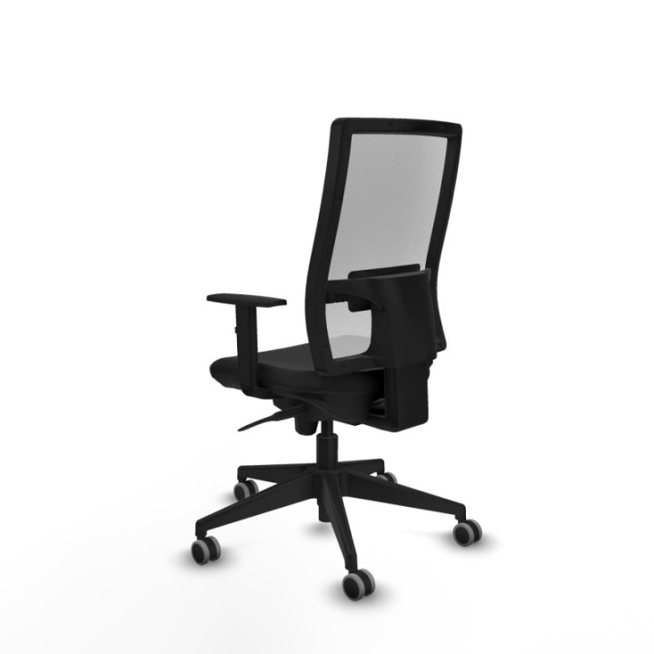 Horna sincro malla blanca similpiel negro brazos 1D base piramidal  ruedas 65mm engomadas