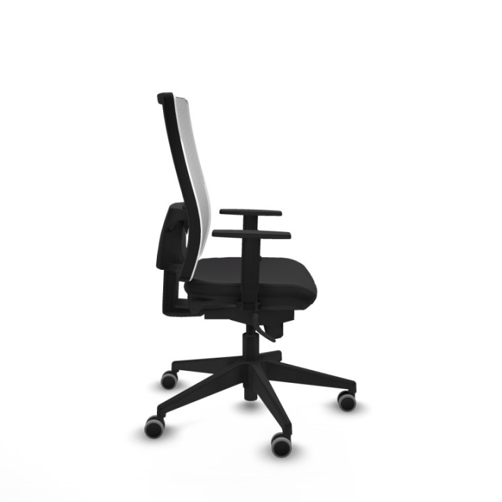 Horna sincro malla blanca similpiel negro brazos 1D base piramidal  ruedas 65mm engomadas