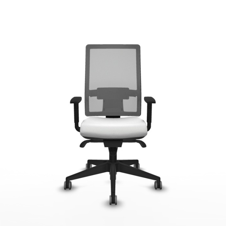 Horna sincro malla gris bali blanco brazos 1D base piramidal  ruedas 65mm engomadas