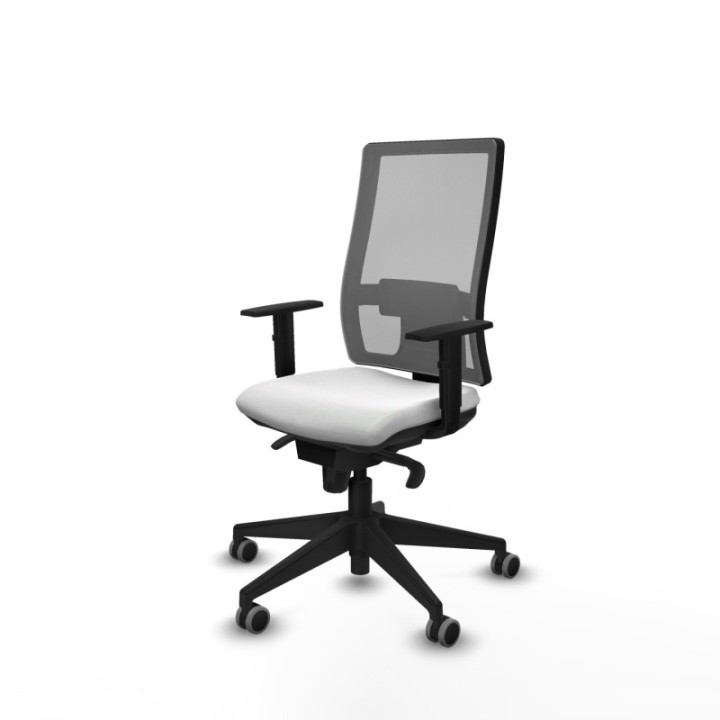 Horna sincro malla gris bali blanco brazos 1D base piramidal  ruedas 65mm engomadas