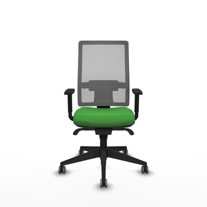 Horna sincro malla gris bali verde brazos 1D base piramidal  ruedas 65mm engomadas