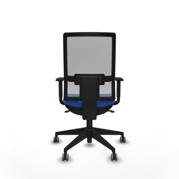 Horna sincro malla gris bali azul brazos 1D base piramidal  ruedas 65mm engomadas