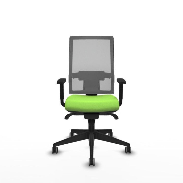 Horna sincro malla gris bali pistacho brazos 1D base piramidal  ruedas 65mm engomadas