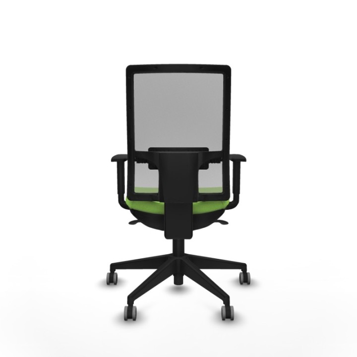 Horna sincro malla gris bali pistacho brazos 1D base piramidal  ruedas 65mm engomadas