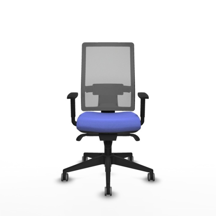 Horna sincro malla gris bali azul claro brazos 1D base piramidal  ruedas 65mm engomadas