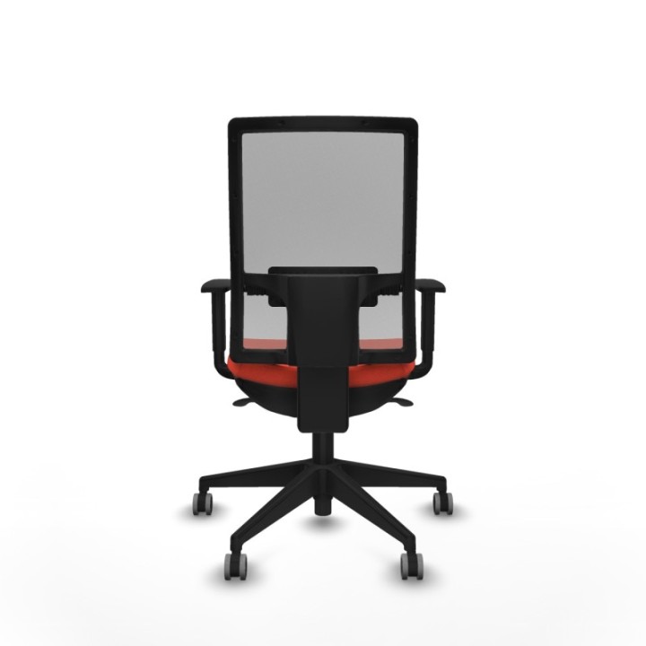 Horna sincro malla gris bali naranja oscuro brazos 1D base piramidal  ruedas 65mm engomadas