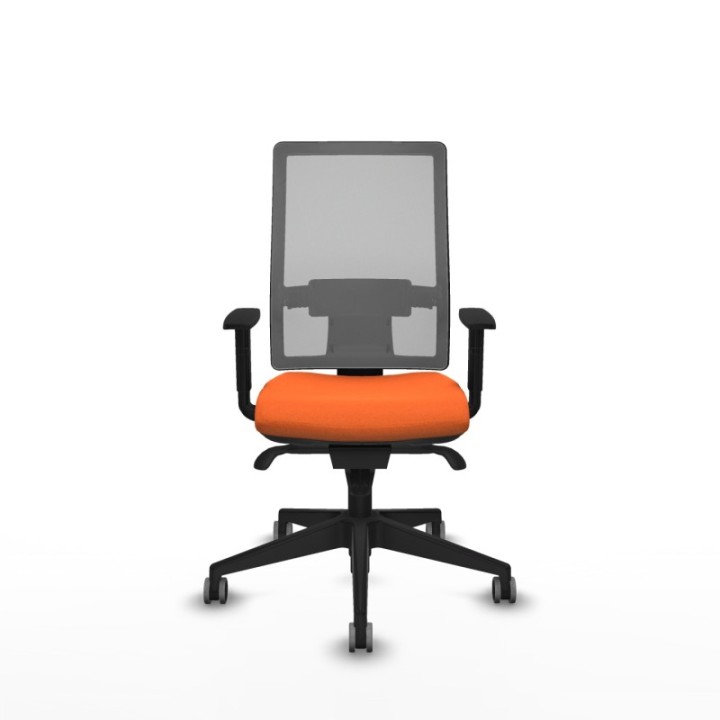 Horna sincro malla gris bali naranja brazos 1D base piramidal  ruedas 65mm engomadas