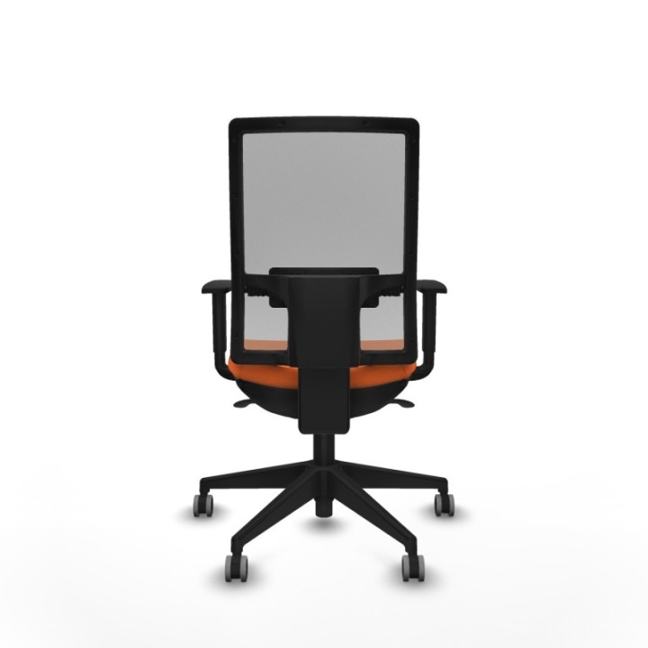 Horna sincro malla gris bali naranja brazos 1D base piramidal  ruedas 65mm engomadas