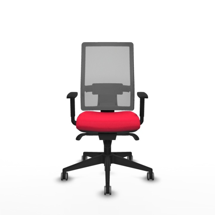 Horna sincro malla gris bali rojo brazos 1D base piramidal  ruedas 65mm engomadas