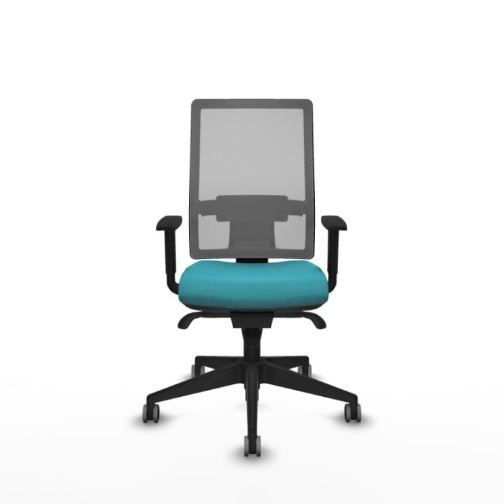 Horna sincro malla gris bali turquesa brazos 1D base piramidal  ruedas 65mm engomadas