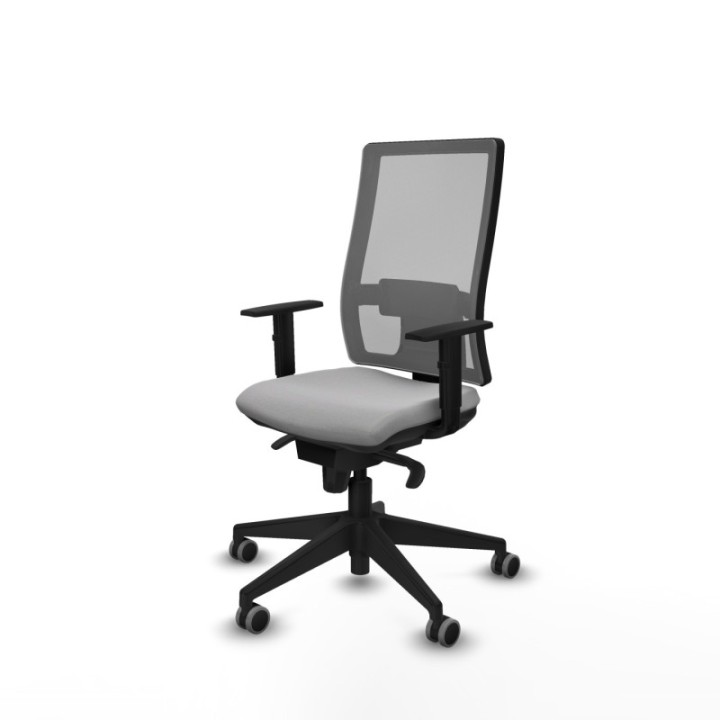 Horna sincro malla gris bali gris claro brazos 1D base piramidal  ruedas 65mm engomadas