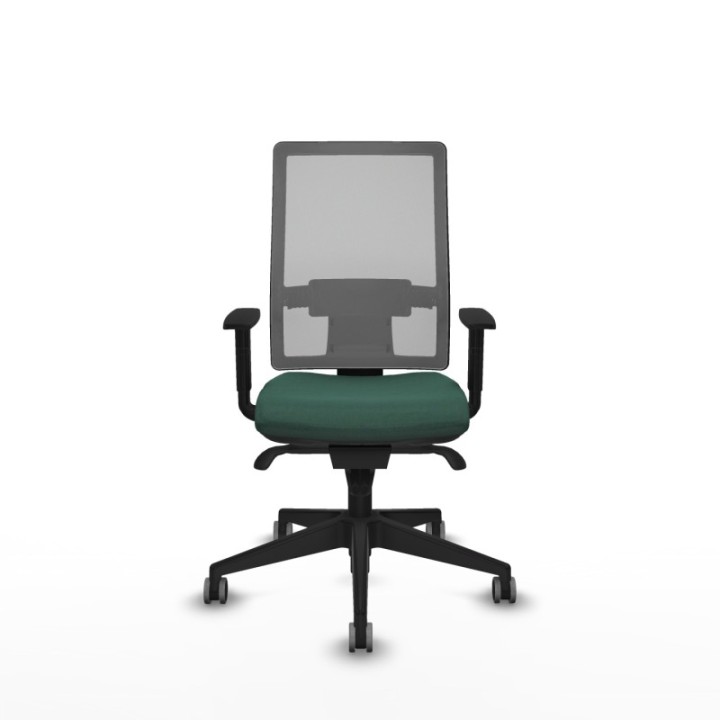 Horna sincro malla gris bali verde botella brazos 1D base piramidal  ruedas 65mm engomadas