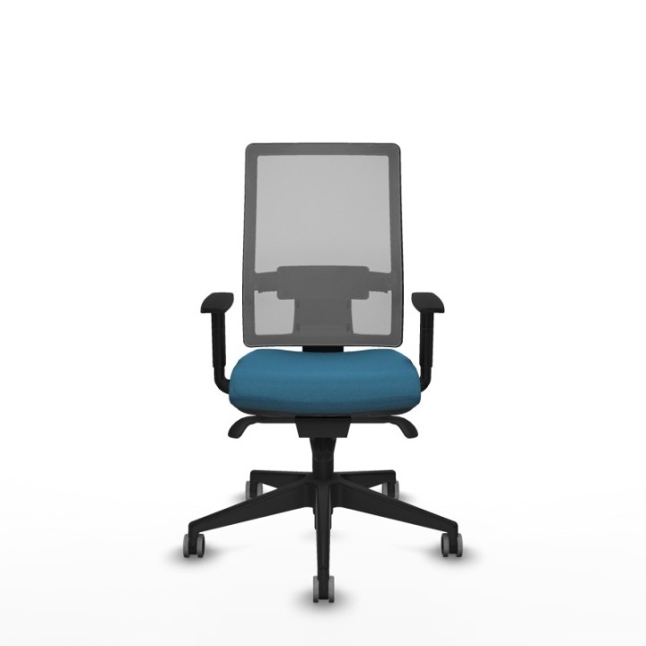 Horna sincro malla gris bali verde petroleo brazos 1D base piramidal  ruedas 65mm engomadas