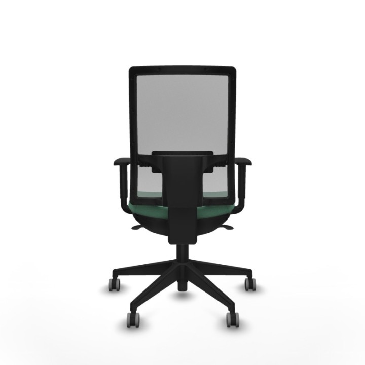 Horna sincro malla gris bali verde esmeralda brazos 1D base piramidal  ruedas 65mm engomadas