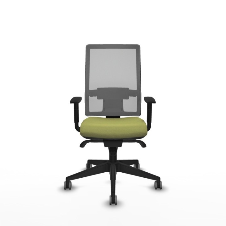 Horna sincro malla gris bali verde oliva brazos 1D base piramidal  ruedas 65mm engomadas