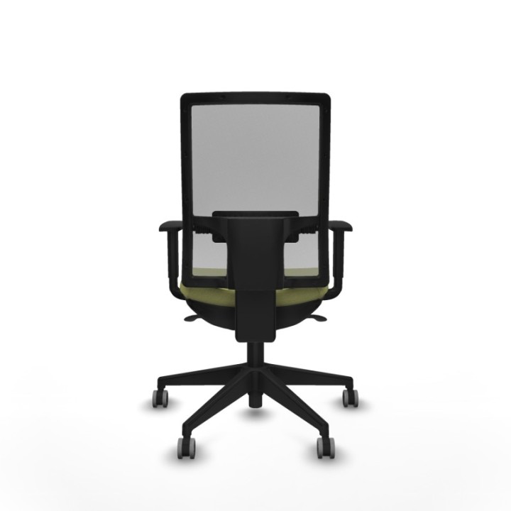 Horna sincro malla gris bali verde oliva brazos 1D base piramidal  ruedas 65mm engomadas