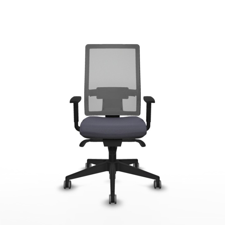 Horna sincro malla gris bali gris oscuro brazos 1D base piramidal  ruedas 65mm engomadas