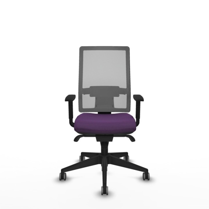 Horna sincro malla gris bali morado brazos 1D base piramidal  ruedas 65mm engomadas