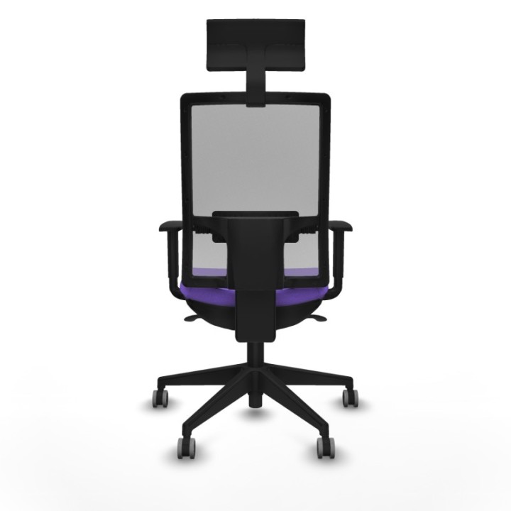 Horna sincro malla gris bali lila brazos 1D base piramidal cabecero fijo ruedas 65mm engomadas