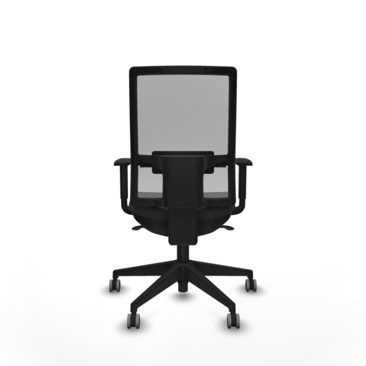 Horna sincro malla gris bali negro brazos 1D base piramidal  ruedas 65mm engomadas