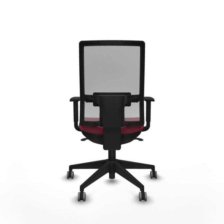 Horna sincro malla gris bali granate brazos 1D base piramidal  ruedas 65mm engomadas