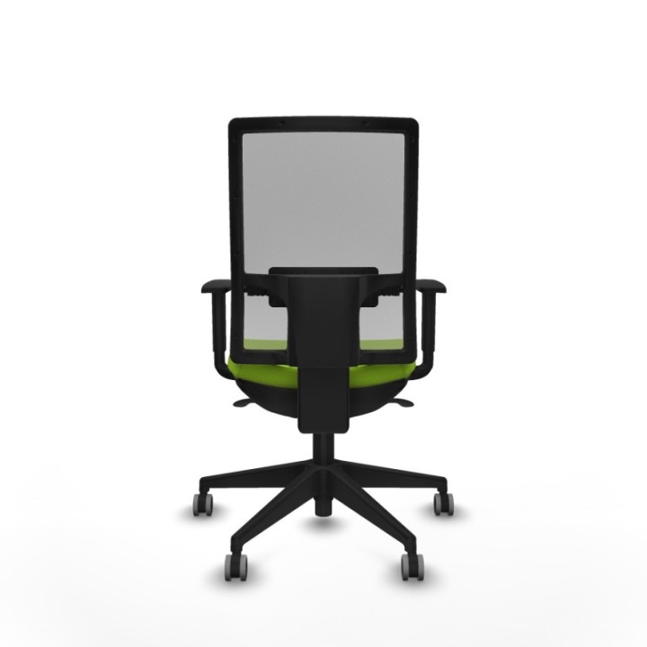 Horna sincro malla gris similpiel pistacho brazos 1D base piramidal  ruedas 65mm engomadas