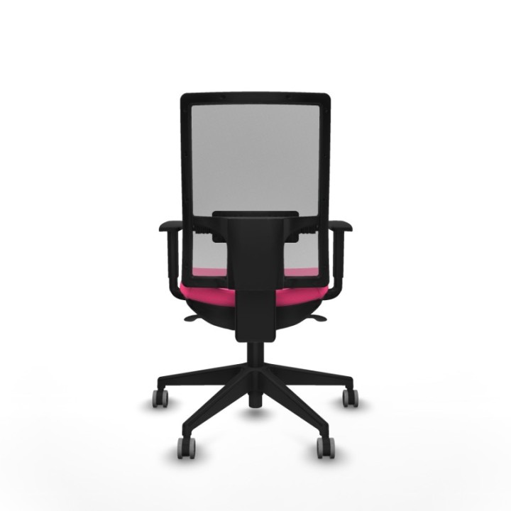 Horna sincro malla gris similpiel rosa brazos 1D base piramidal  ruedas 65mm engomadas