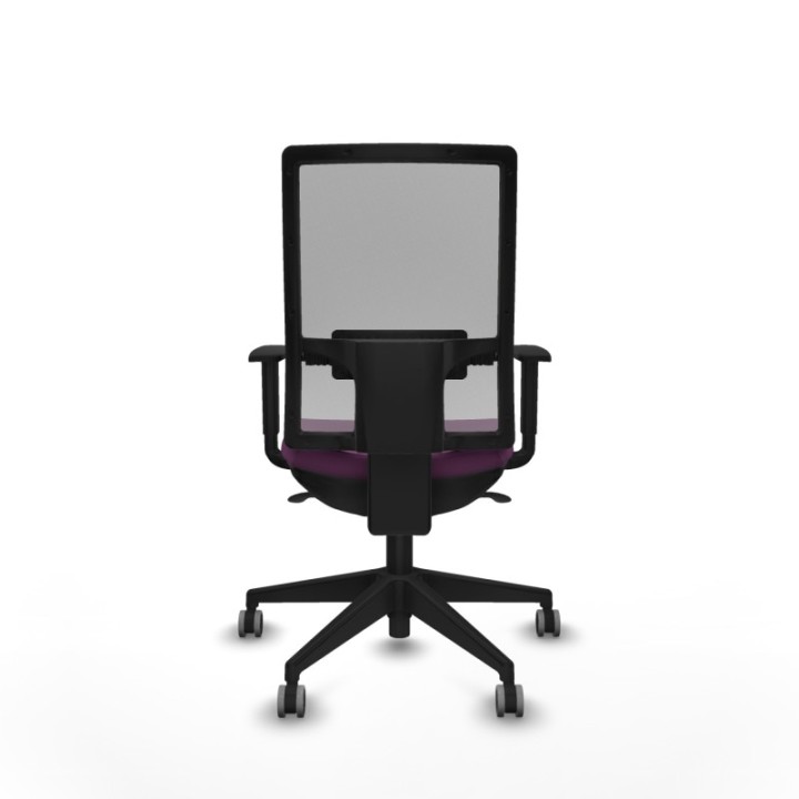 Horna sincro malla gris similpiel morado brazos 1D base piramidal  ruedas 65mm engomadas