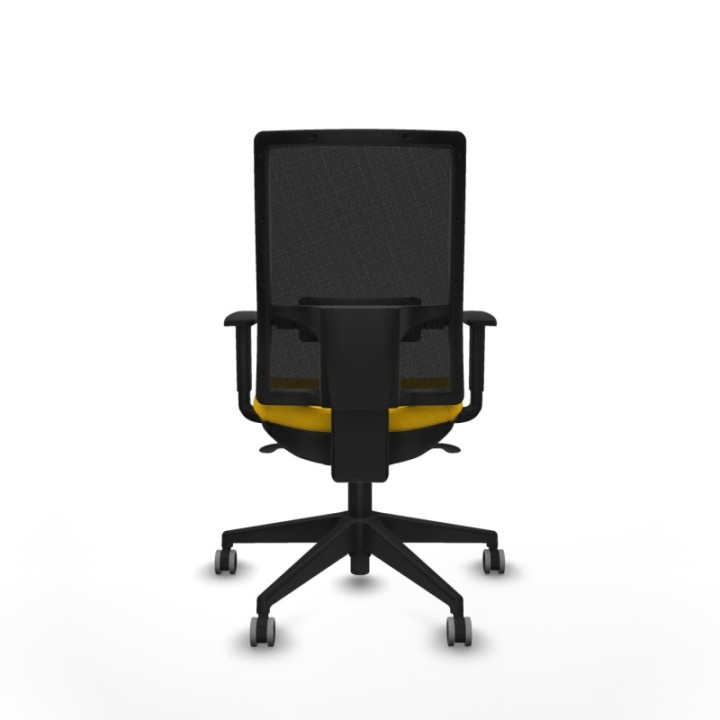 Horna sincro malla negra bali amarillo brazos 1D base piramidal  ruedas 65mm engomadas