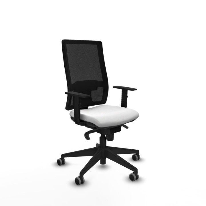 Horna sincro malla negra bali blanco brazos 1D base piramidal  ruedas 65mm engomadas