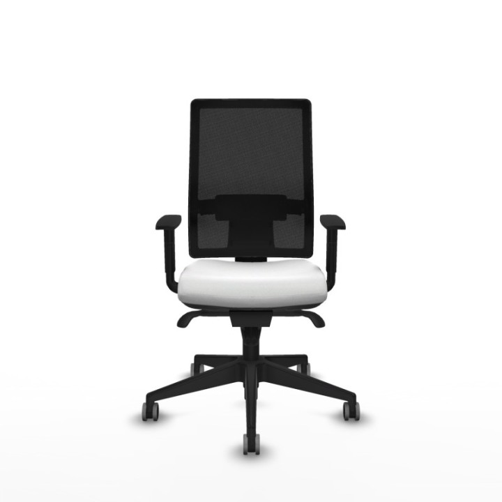 Horna sincro malla negra bali blanco brazos 1D base piramidal  ruedas 65mm engomadas