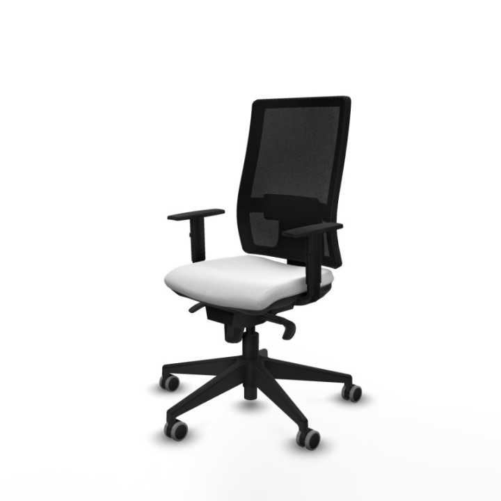 Horna sincro malla negra bali blanco brazos 1D base piramidal  ruedas 65mm engomadas