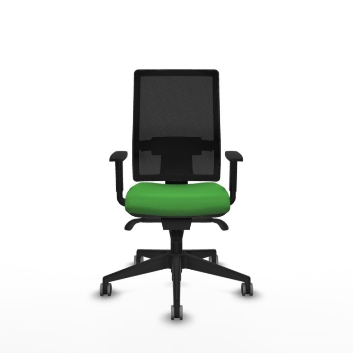 Horna sincro malla negra bali verde brazos 1D base piramidal  ruedas 65mm engomadas