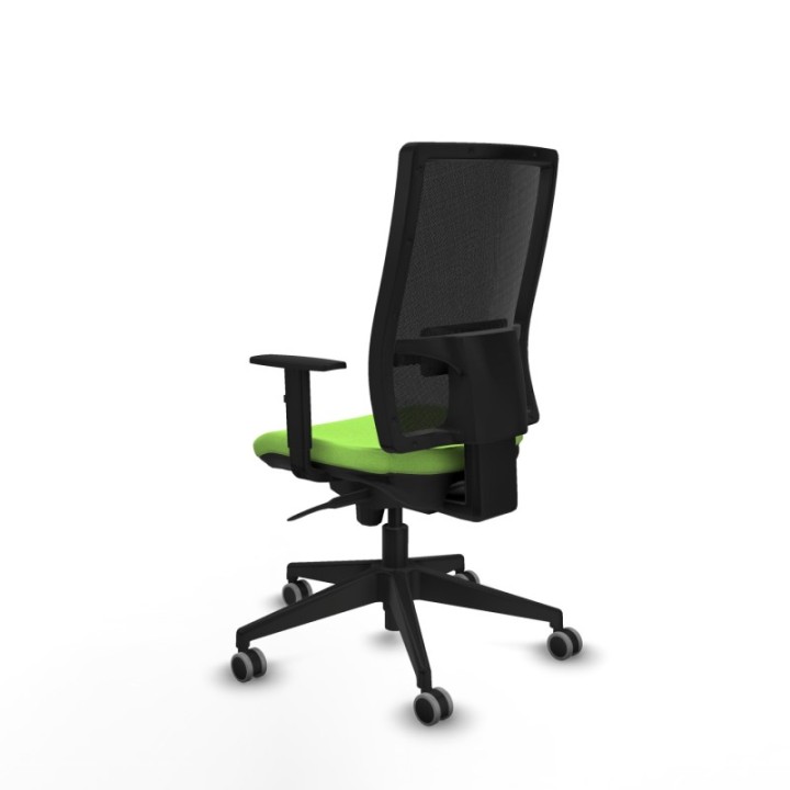 Horna sincro malla negra bali pistacho brazos 1D base piramidal  ruedas 65mm engomadas