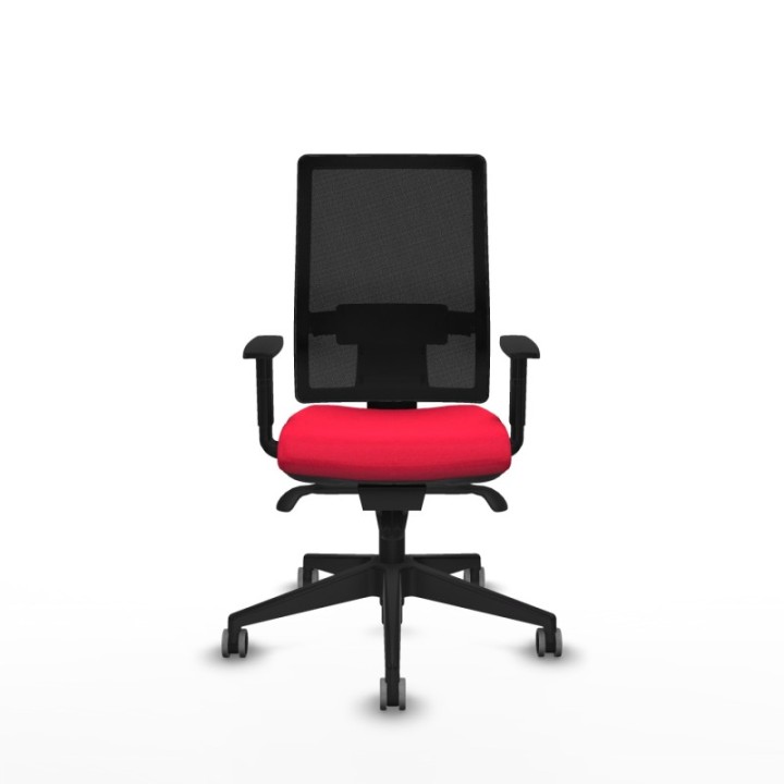 Horna sincro malla negra bali rojo brazos 1D base piramidal  ruedas 65mm engomadas