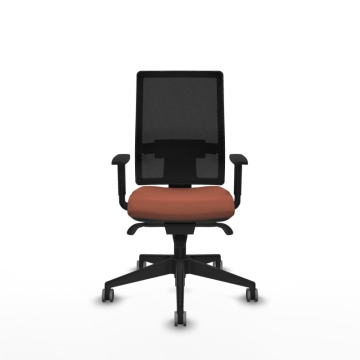 Horna sincro malla negra bali marrón brazos 1D base piramidal  ruedas 65mm engomadas