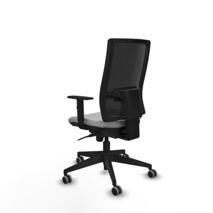 Horna sincro malla negra bali gris claro brazos 1D base piramidal  ruedas 65mm engomadas