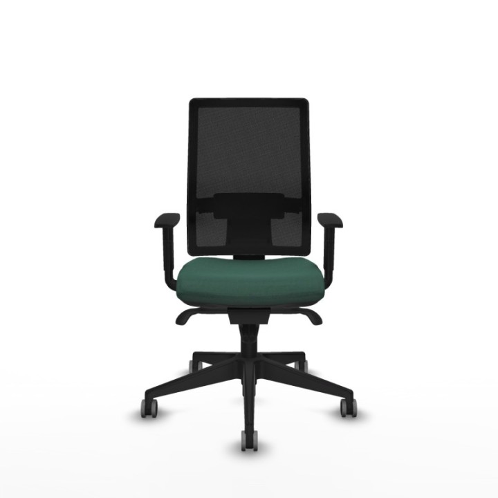 Horna sincro malla negra bali verde botella brazos 1D base piramidal  ruedas 65mm engomadas